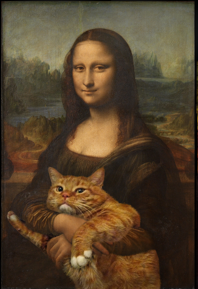 Leonardo Mona Lisa cat sm