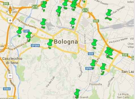 mappa orti urbani bologna