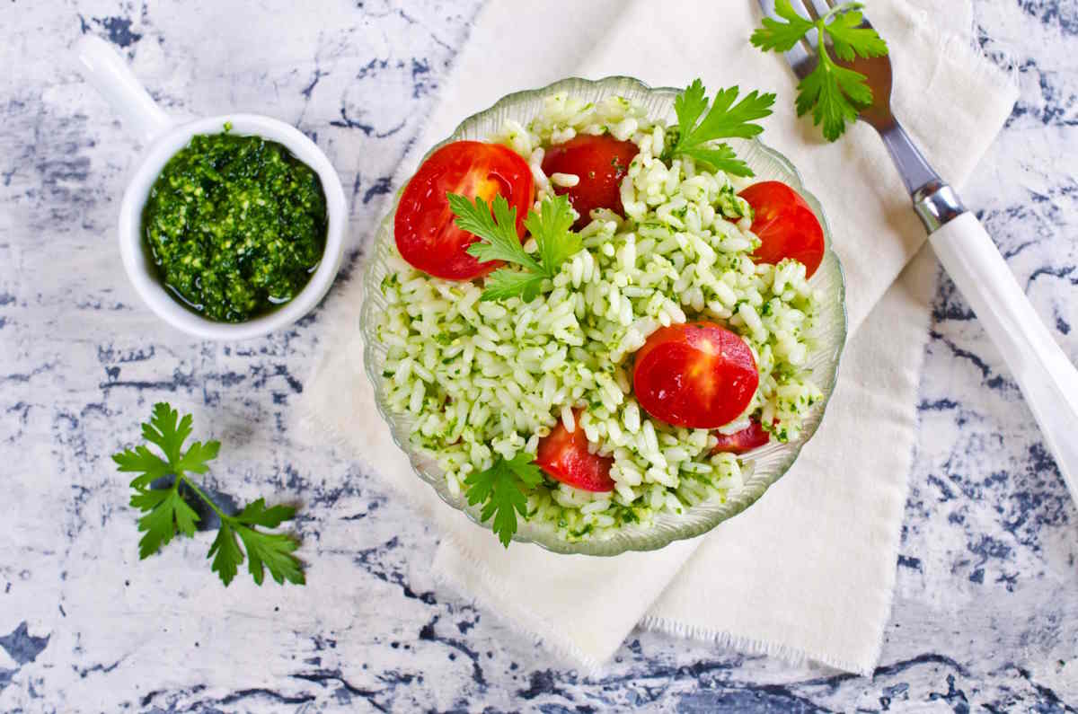 insalata di riso e salsa verde