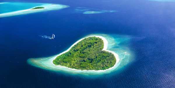 isole a forma di cuore