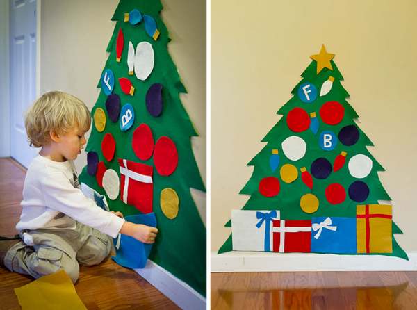 Albero Di Natale Montessori In Pannolenci E Feltro Greenmeit