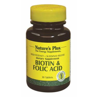 nature s plus biotina con acido folico integratore vitaminico