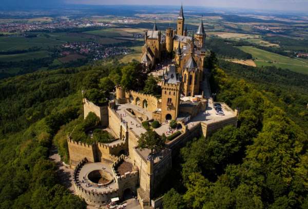 Hohenzollern Castello vista aerea