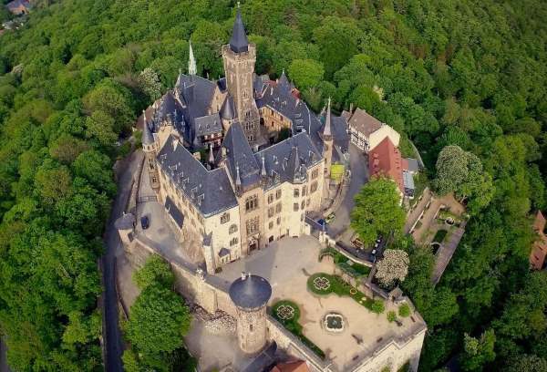 Wernigerode Castello vista aerea