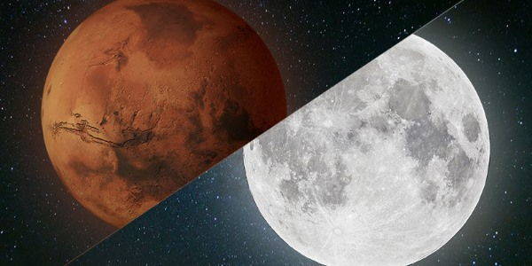 luna e Marte