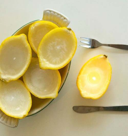 candele limone buccia