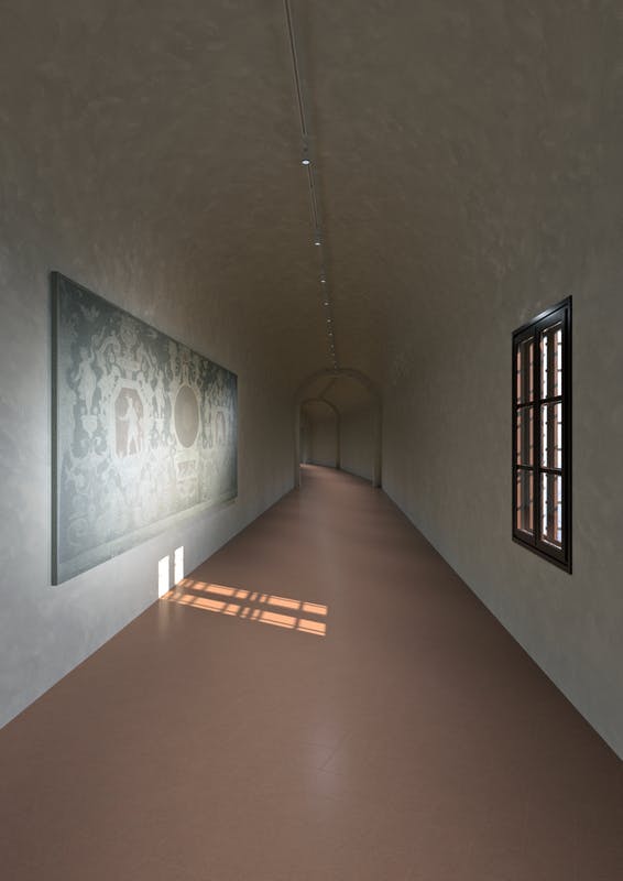 corridoio affreschi