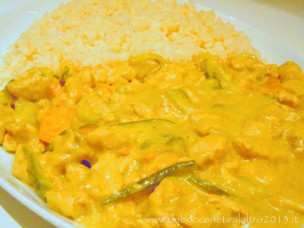 riso al curry e latte di cocco