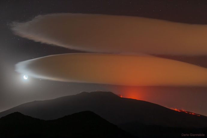 Nubi lenticolari sull'Etna