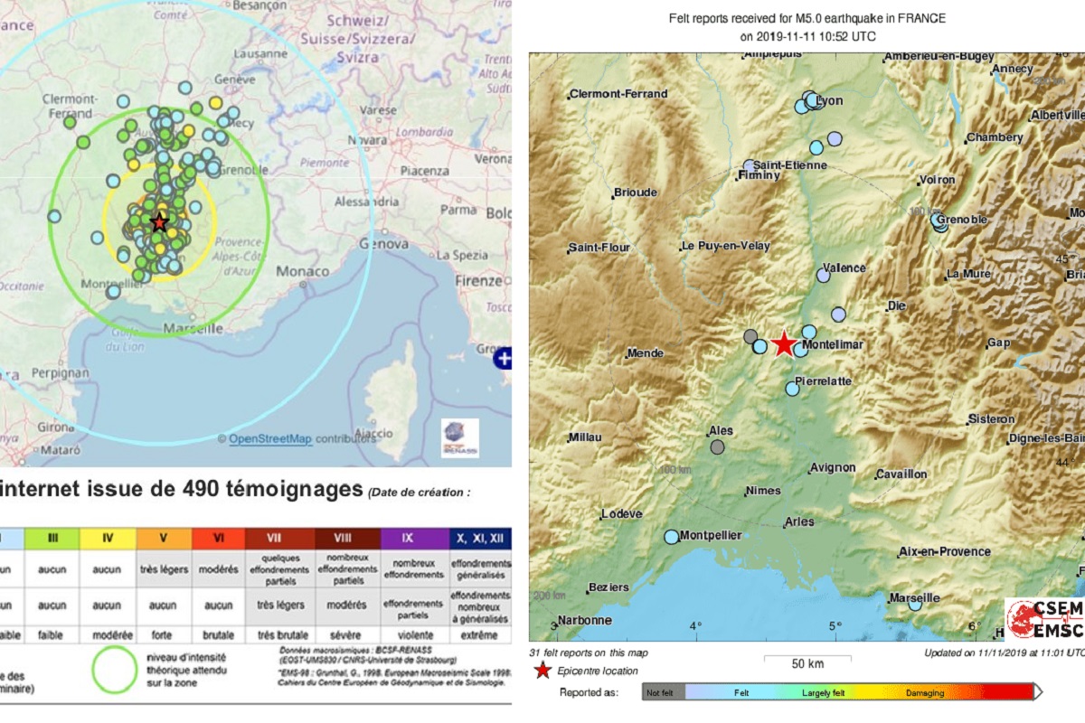 Terremoto in Francia