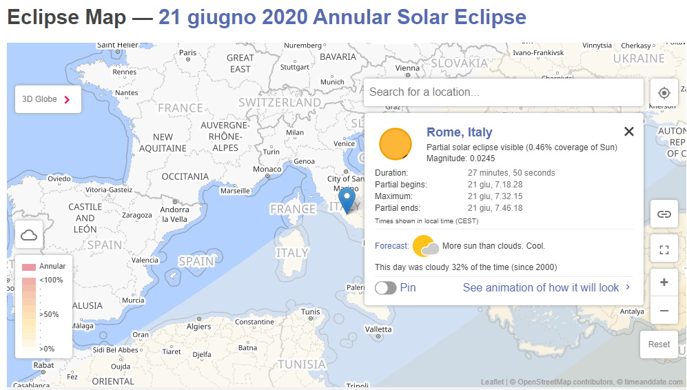 eclissi anulare sole 21 giugno 2020