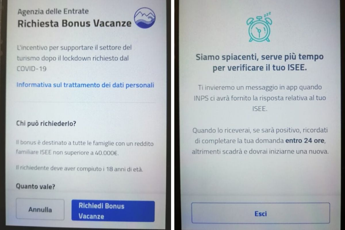 app io italia Bonus vacanze
