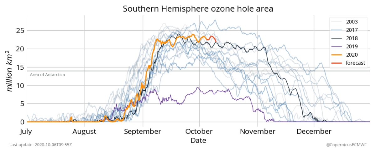 grafico buco ozono