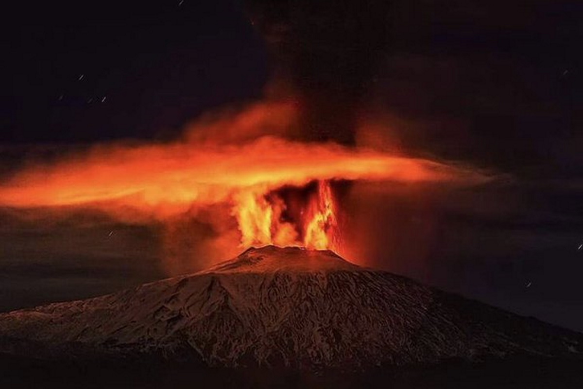 Eruzione notturna Etna