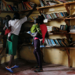 Teen mums at school in Kenya