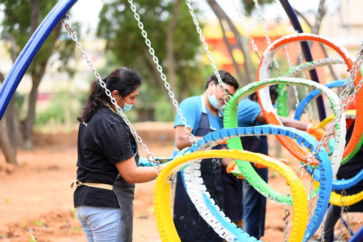 organizzazione senza fine di lucro crea parchi per bambini