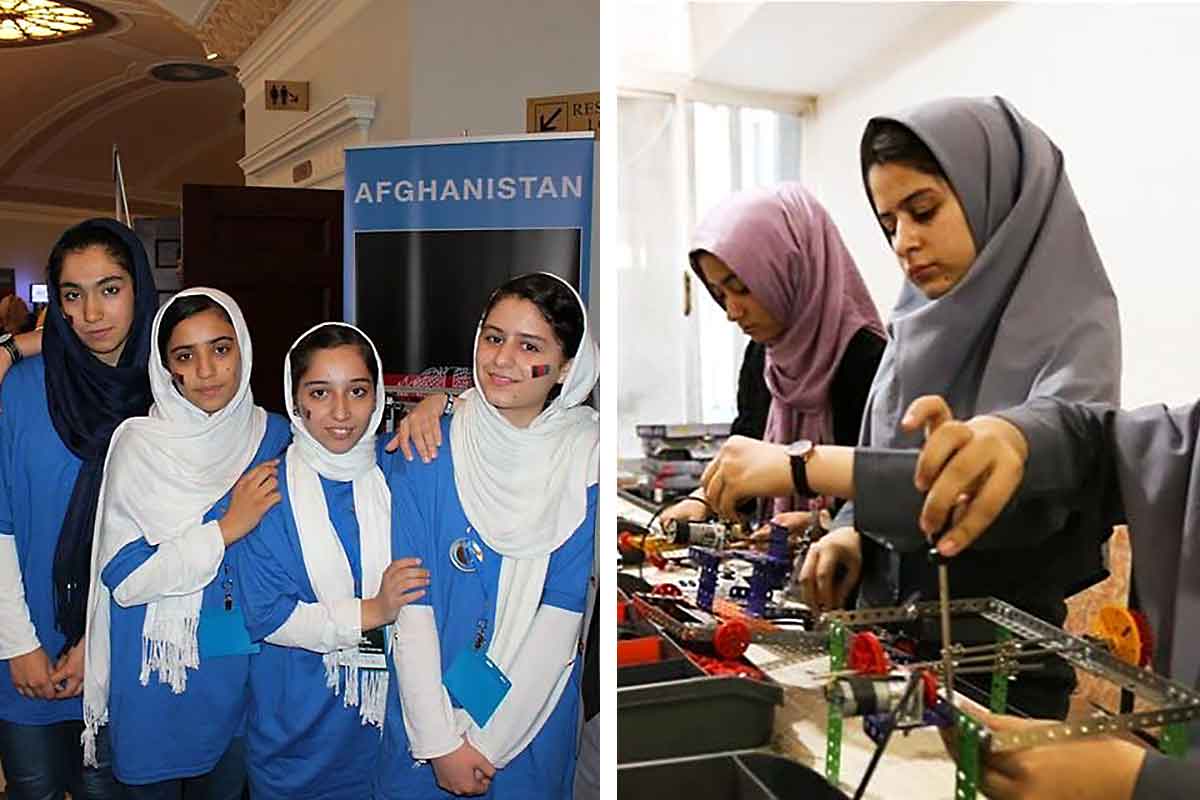 team di robotica femminile afghano