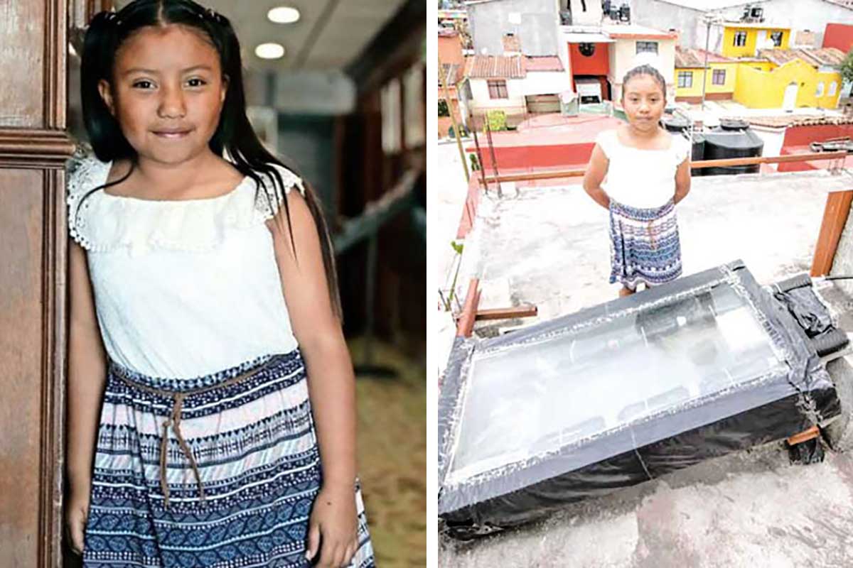 Bambina messicana crea un riscaldatore solare