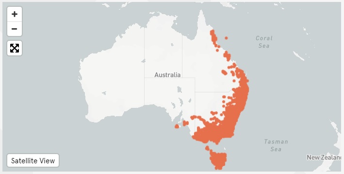 distribuzione degli ornitorinchi in Australia