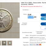 moneta 1 euro italia 2002 senza stelle