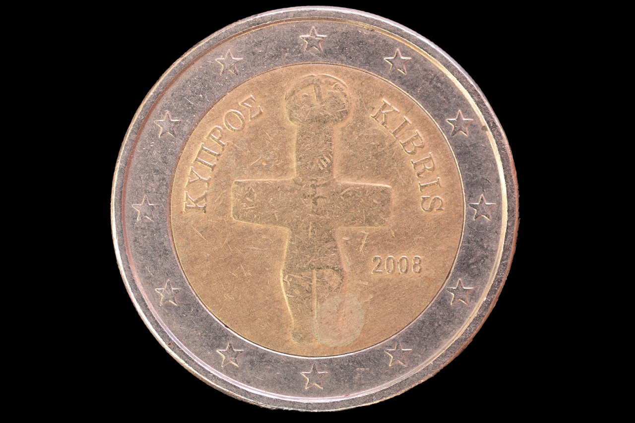 moneta 1 euro cipro croce