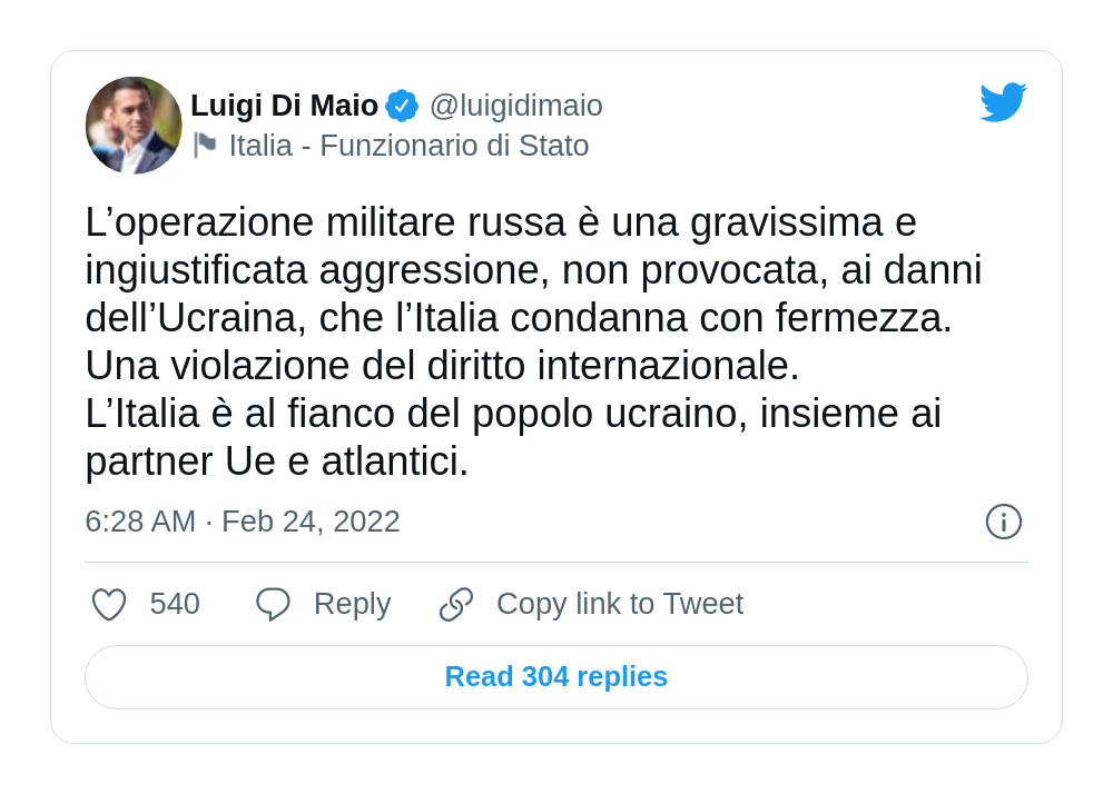 Tweet Luigi di Maio