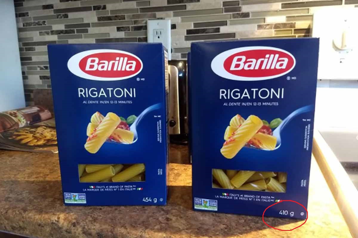 pasta barilla Shrinkflation