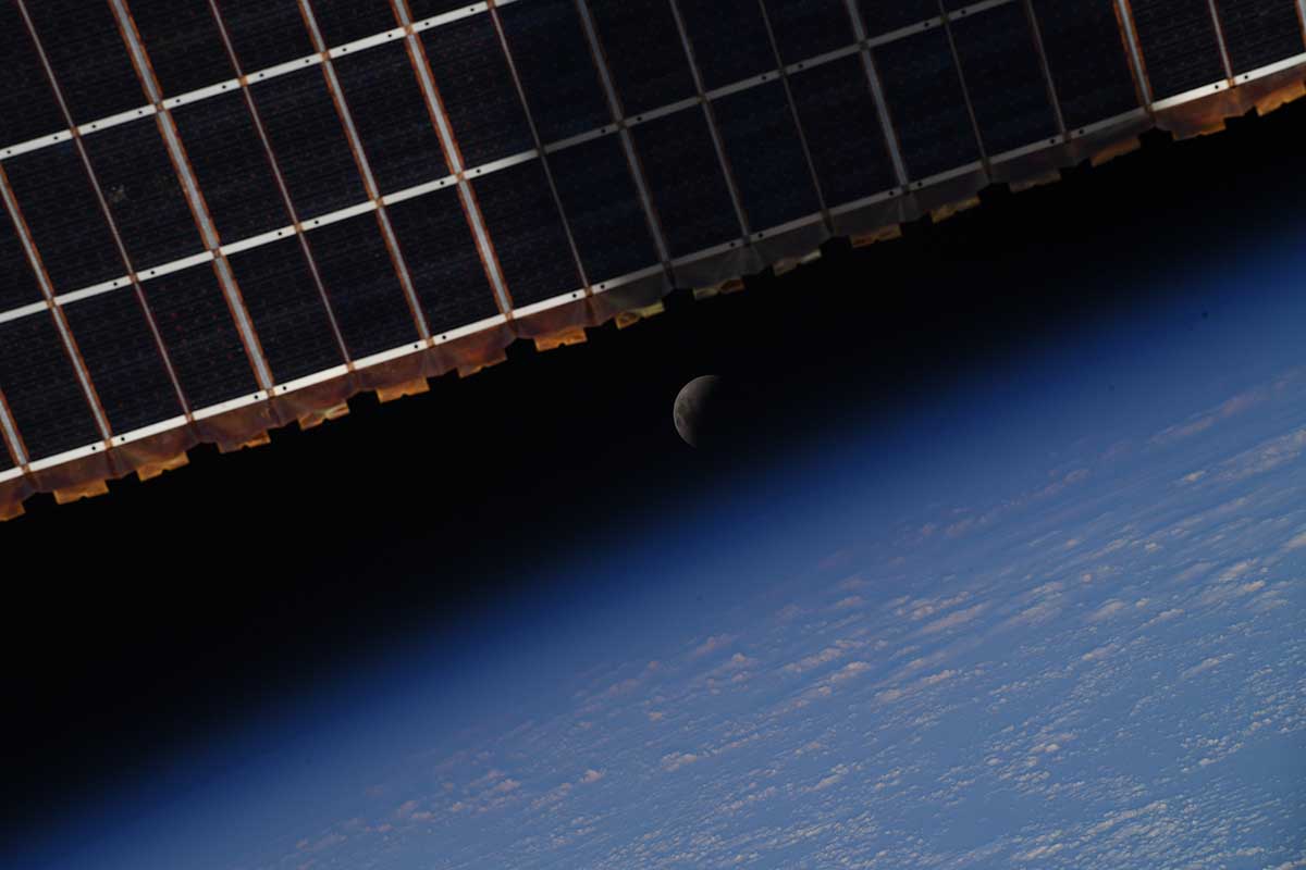eclissi luna foto samantha cristoforetti
