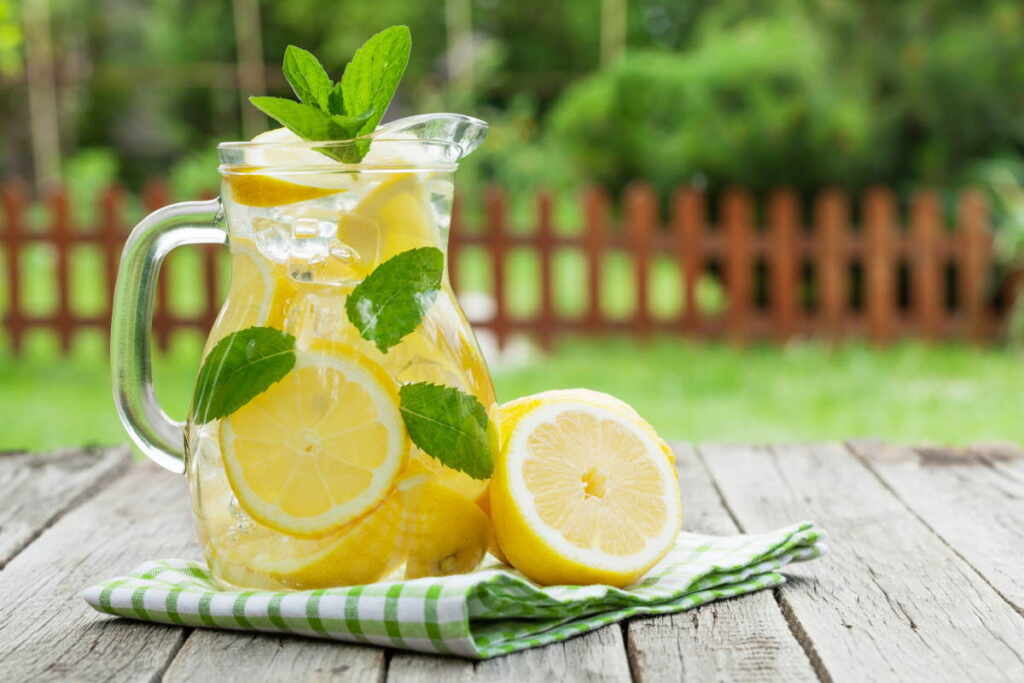 acqua detox limone menta