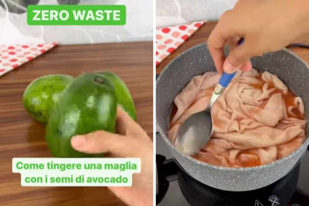 tingere tessuti con l'avocado