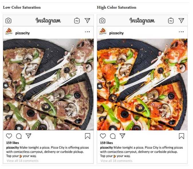Filtro Instagram pizza