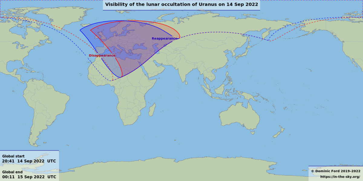 eclisse urano 14 settembre 2022