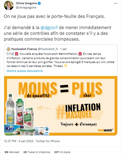 tweet shrinkflation francia
