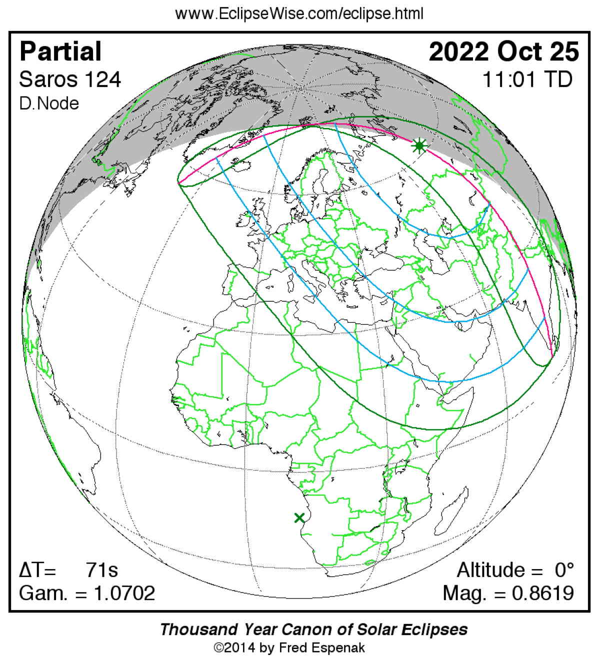 eclissi di sole 25 ottobre 2022