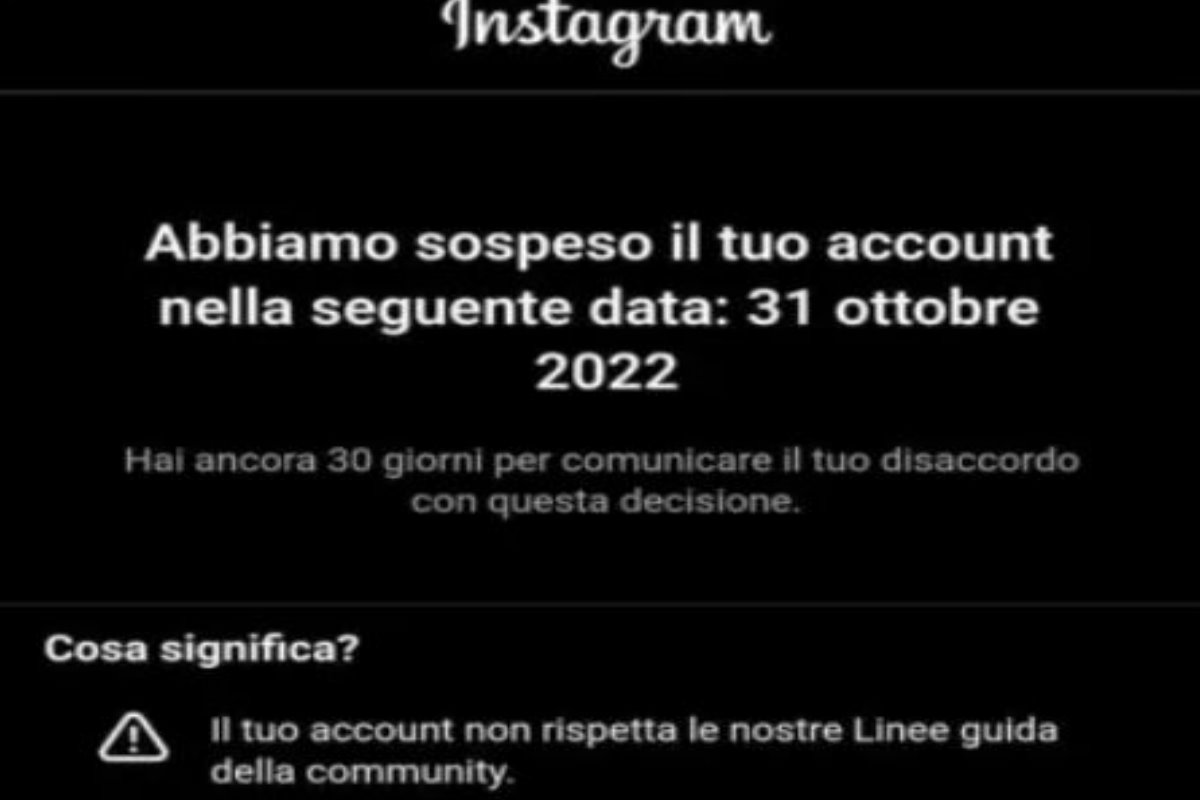 instagram profili sospesi