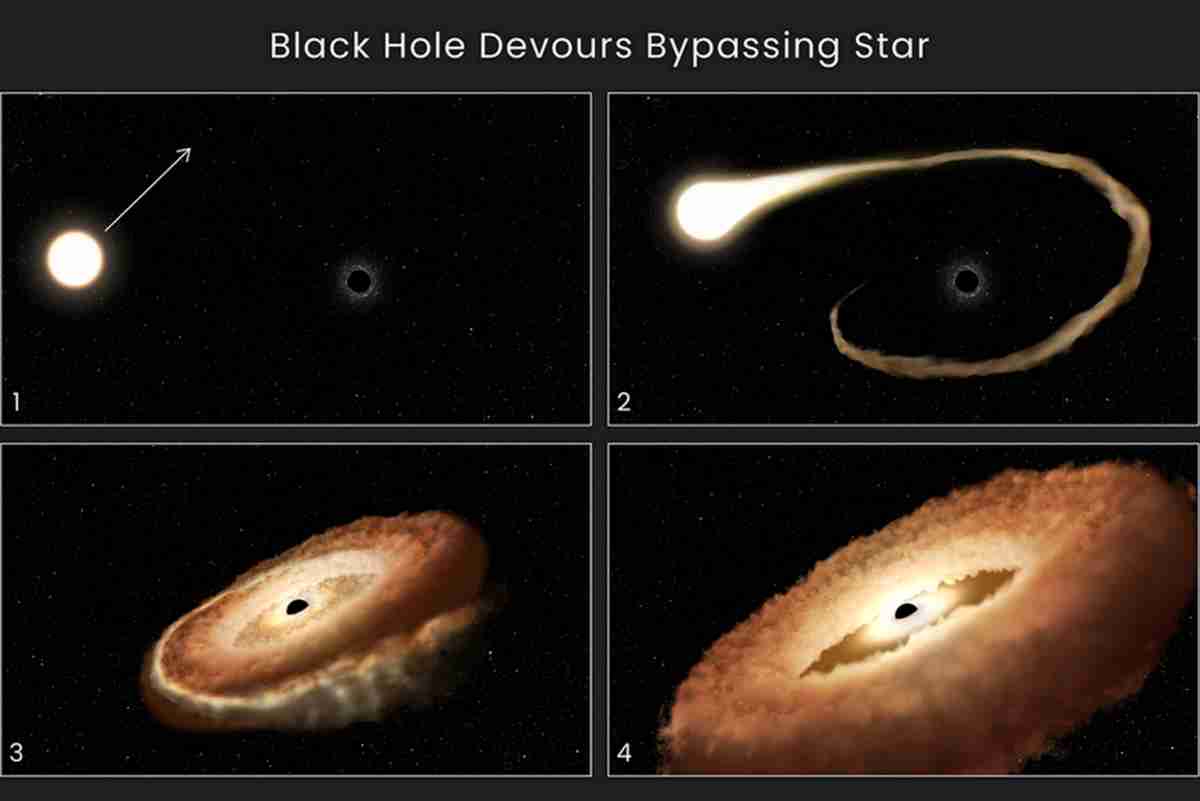 hubble stella buco nero