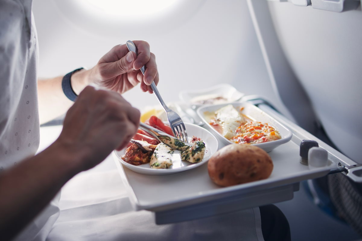 mangiare in aereo