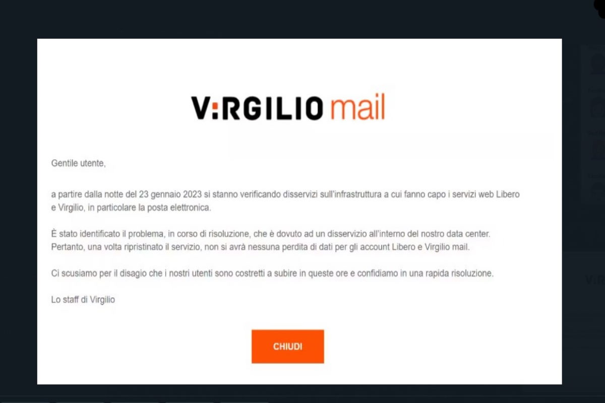 blocco virgilio mail