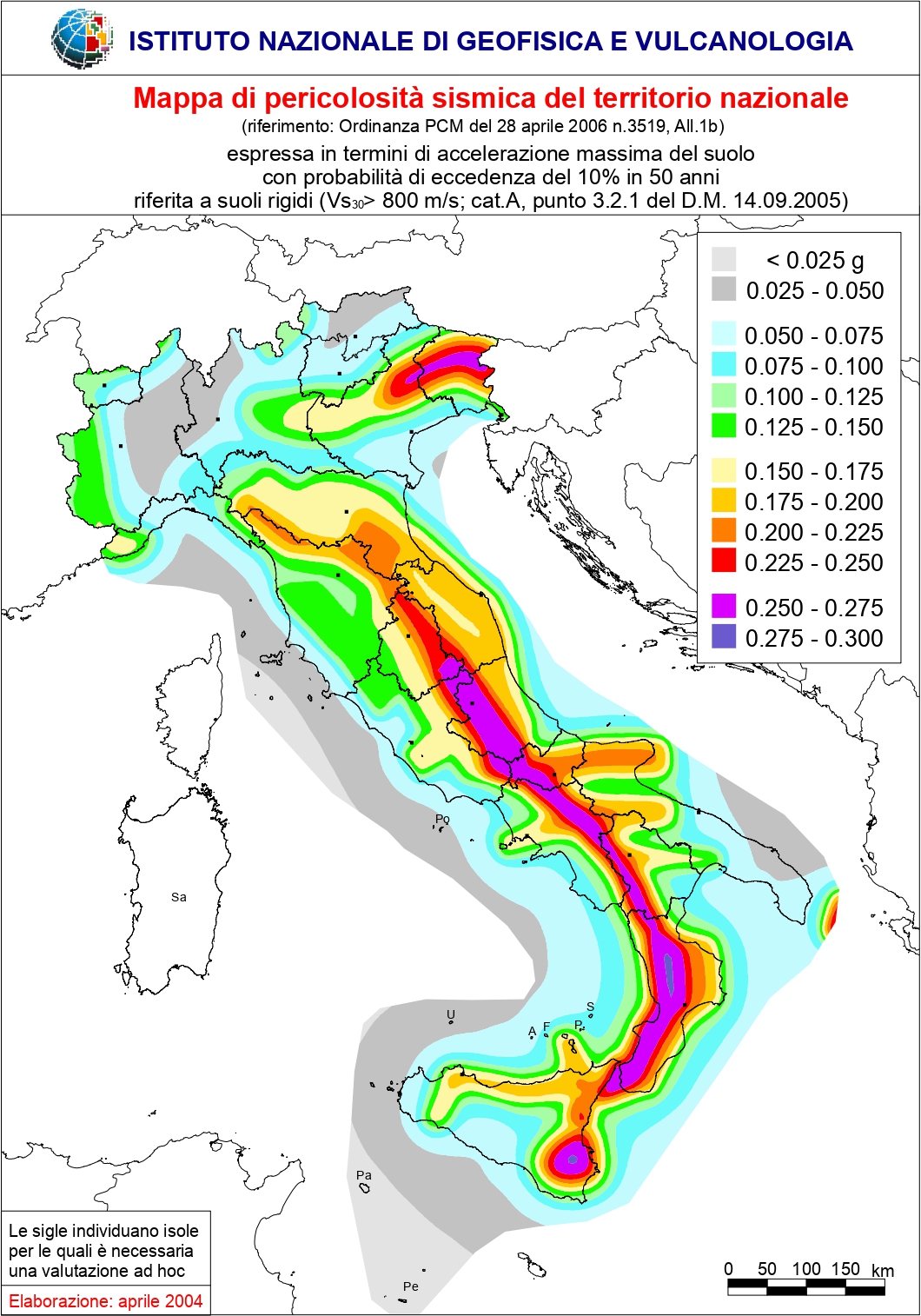 mappa rischio sismico italia