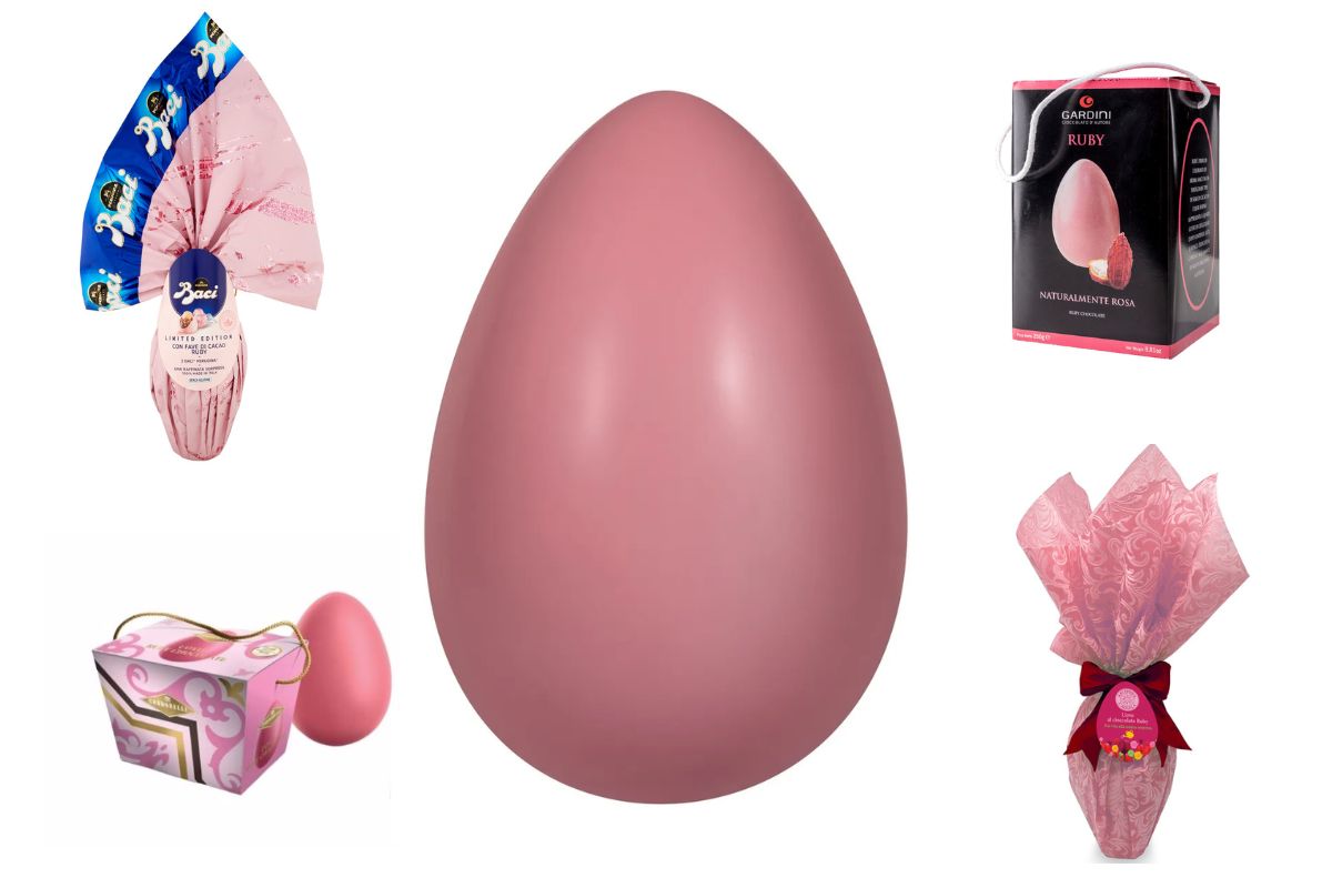 Uovo di pasqua ruby rosa