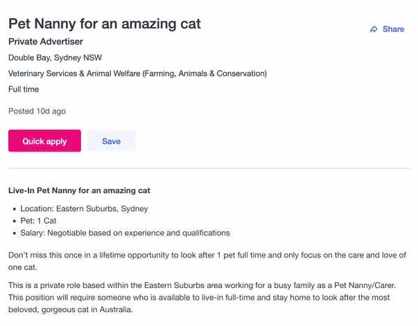 offerta lavoro gatto