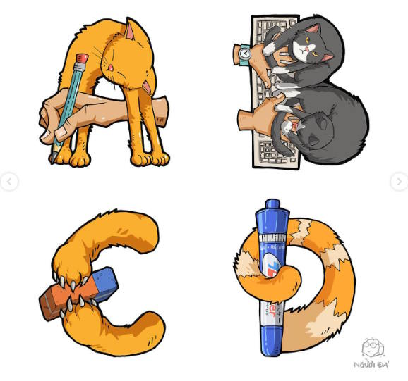 alfabeto gatti