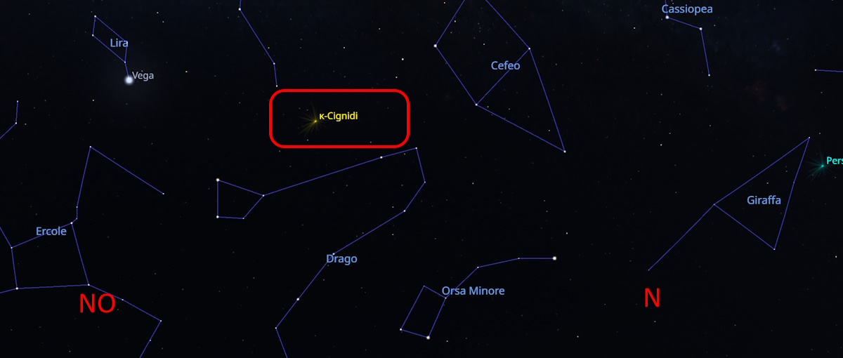 Estrellas fugaces Kappa swan 20 de agosto de 2023