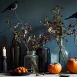 decorazioni di halloween con rami
