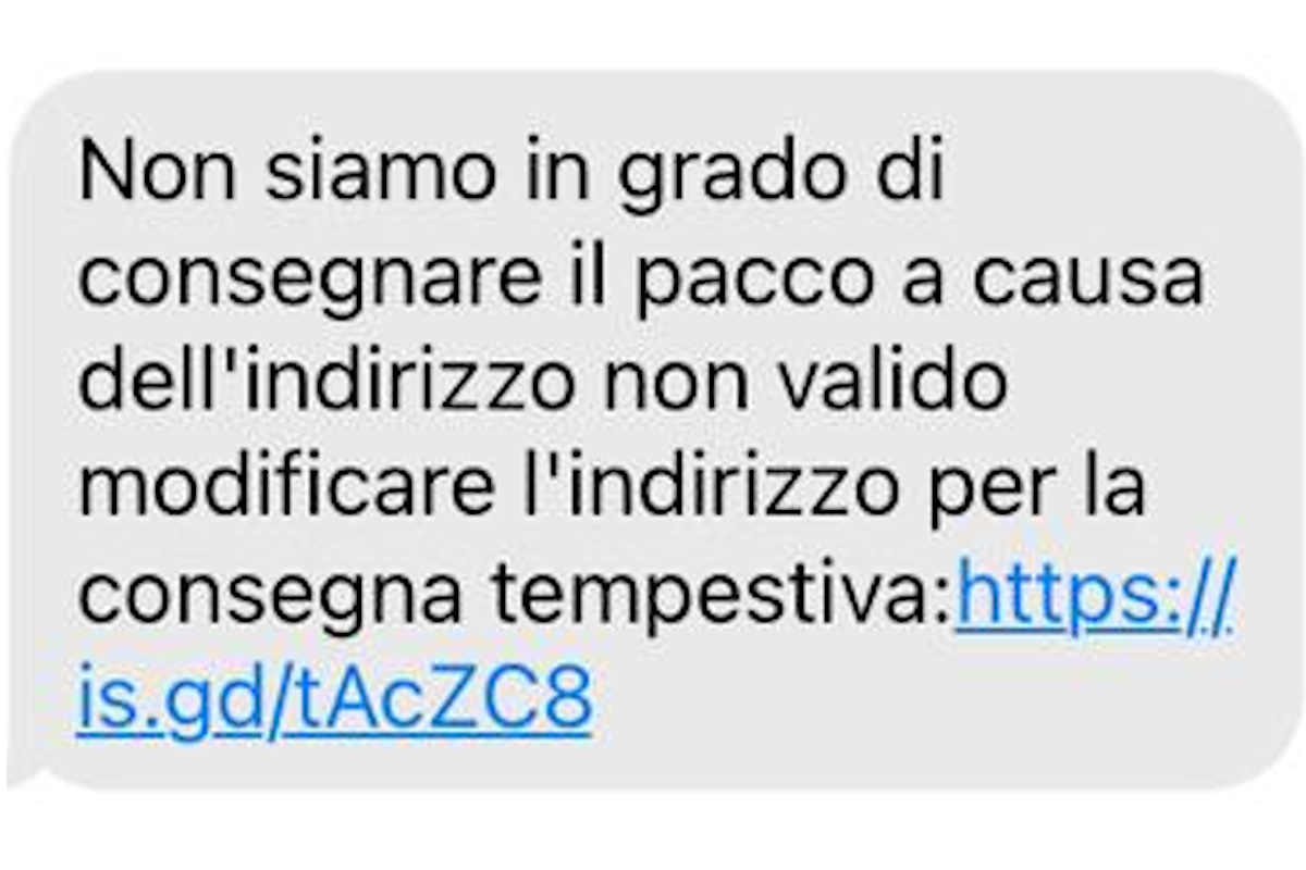 truffa poste italiane SMS