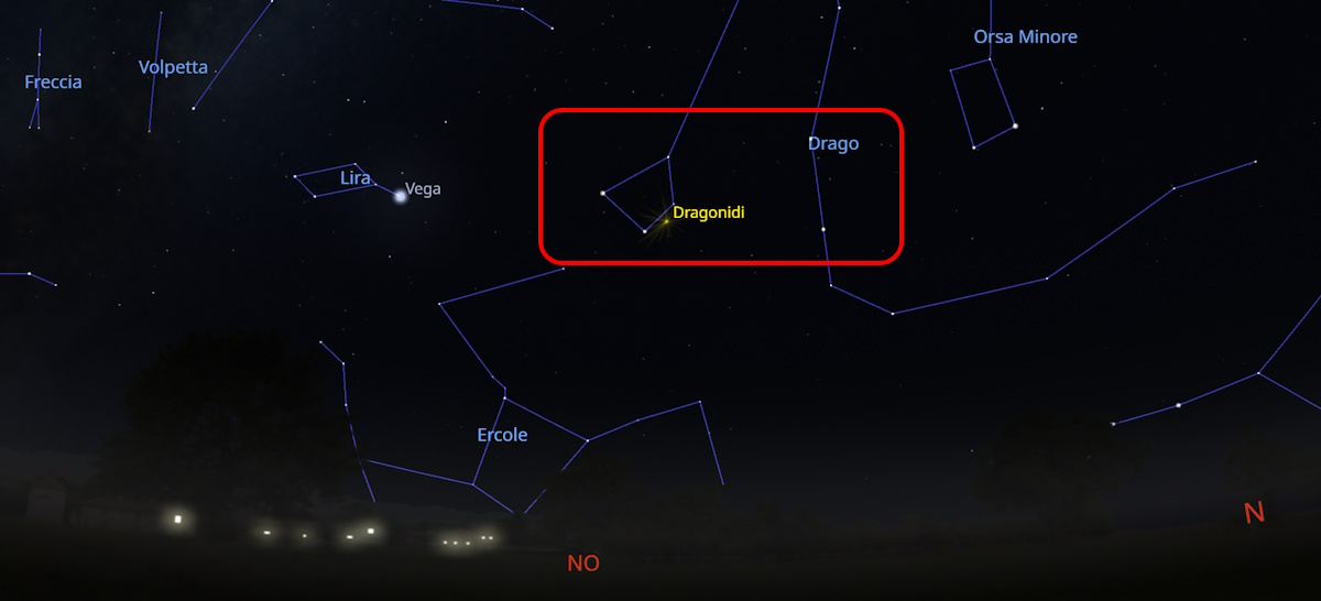 draconidi stelle cadenti 8 ottobre 2023