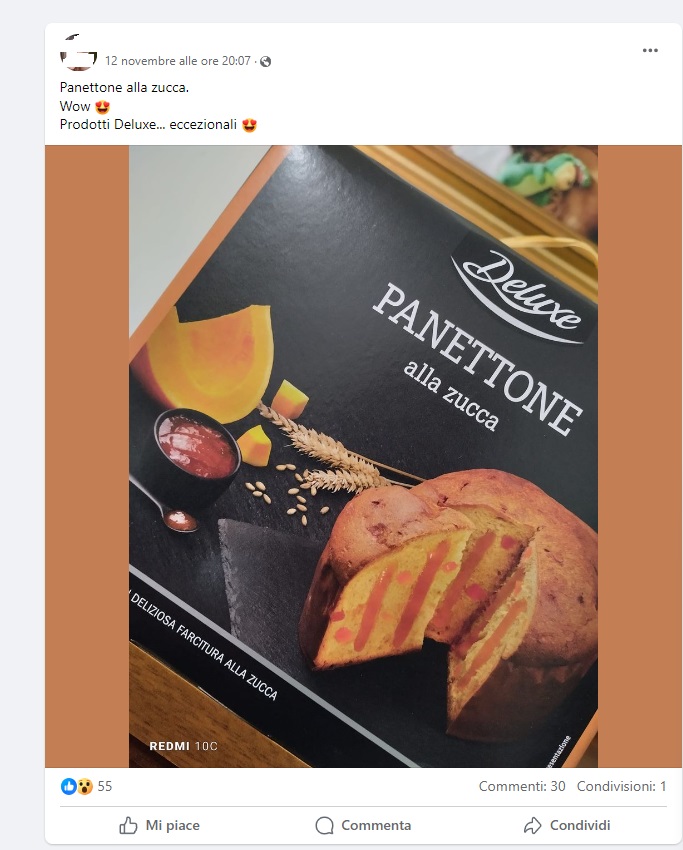 panettone zucca lidl in gruppo fb