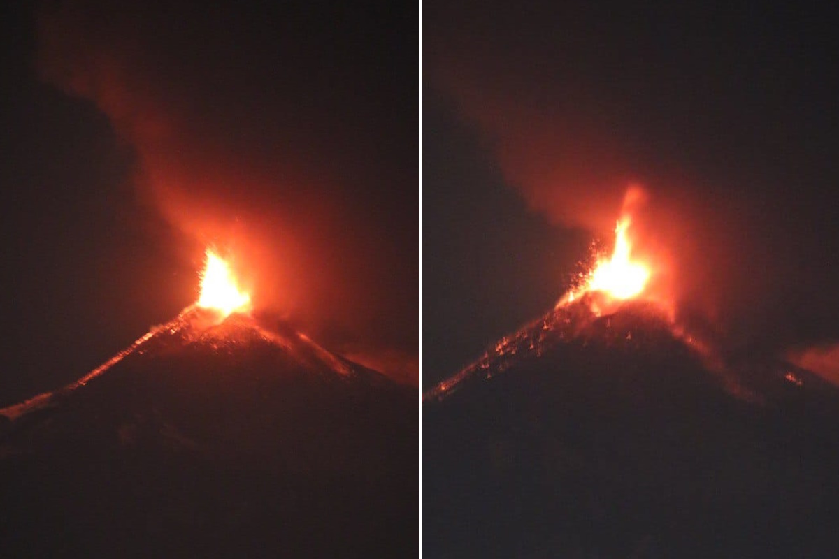 Etna eruzione 1 dicembre 2023