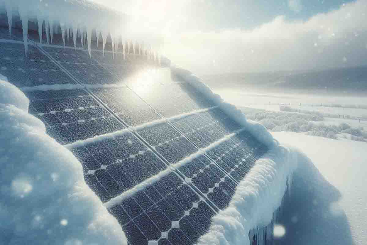 Pannelli solari in inverno