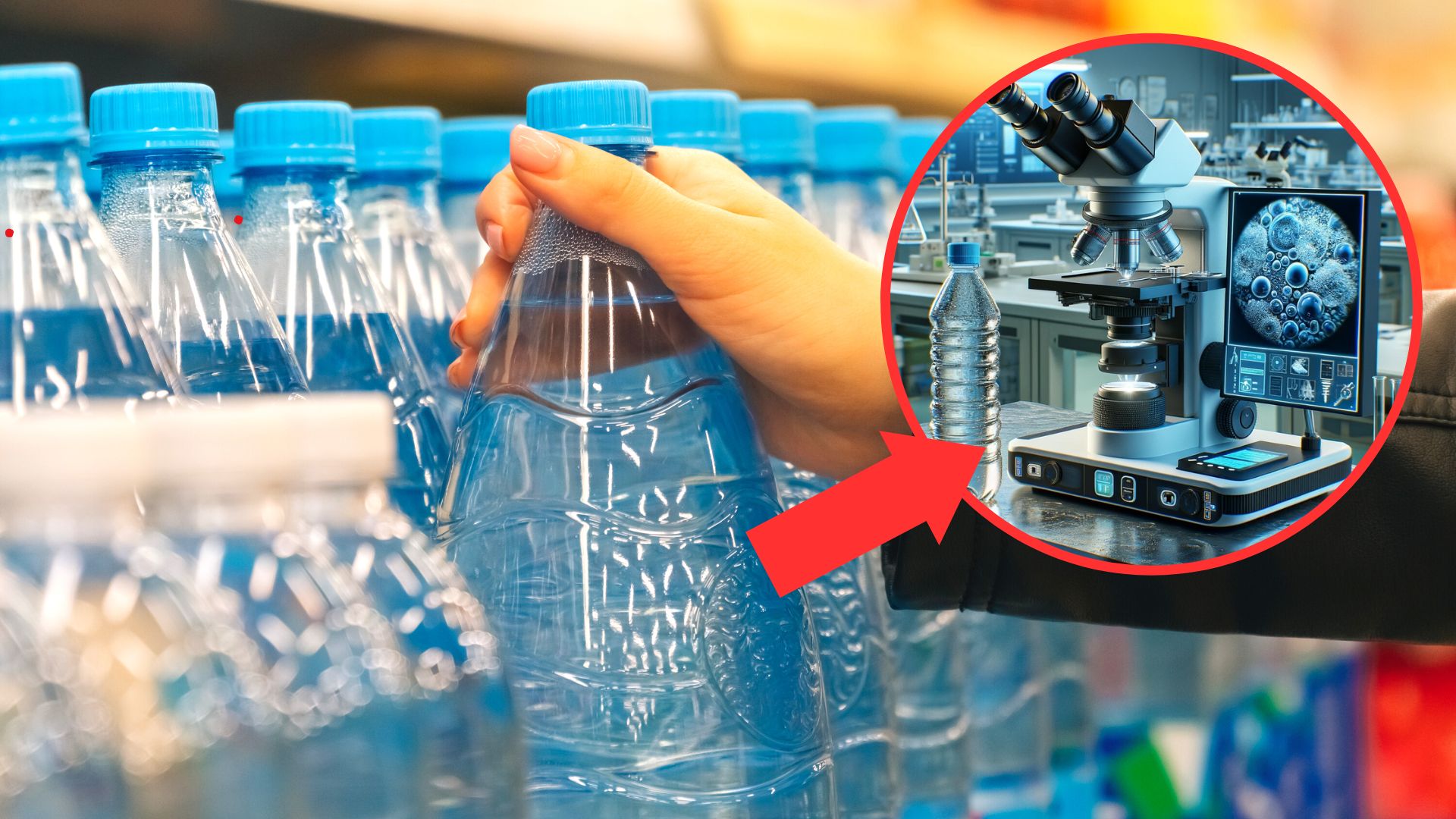 microplastiche bottiglie d'acqua